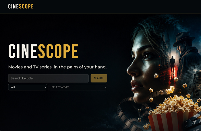 Homepage del progetto Cinescope
